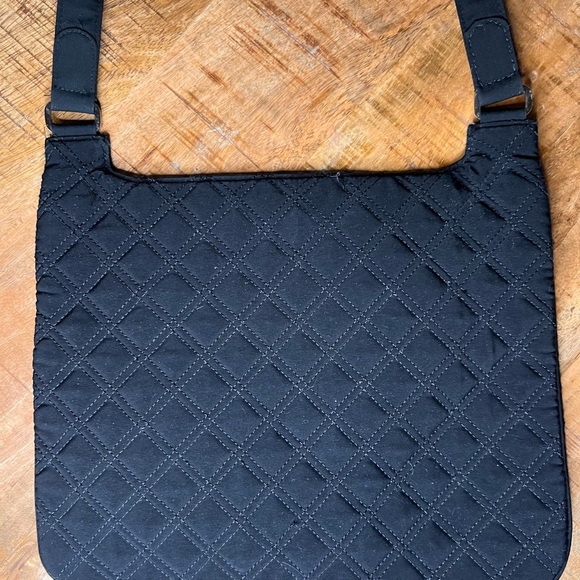 Vera Bradley Black Crossbody Bag with Floral Interior - Picture 3 of 4